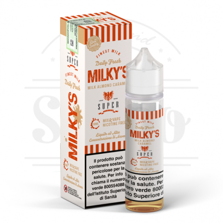 Milkys Almond caramel latte mandorla caramello liquido mix and vape 30ml