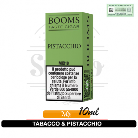 Booms pistacchio lquido 10ml mix mini shot tabaccoso tnt vape