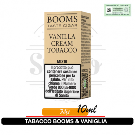 Booms vanilla cream tobacco lquido 10ml mix mini shot tabaccoso tnt vape