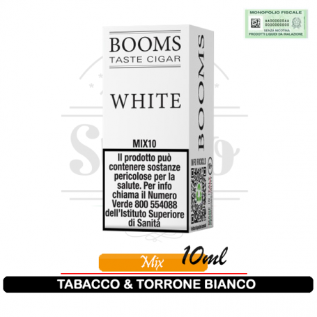 Booms white liquido 10ml mix mini shot tabaccoso tnt vape