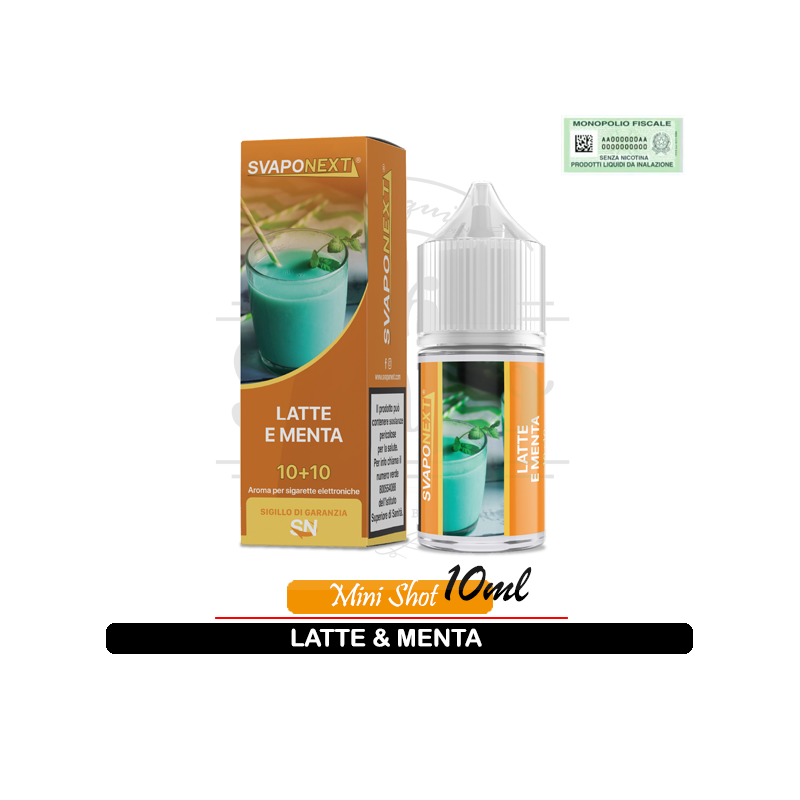 Latte e Menta Aroma Cremoso Mini Shot 10ml Svaponext