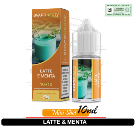 Latte e Menta Aroma Cremoso Mini Shot 10ml Svaponext