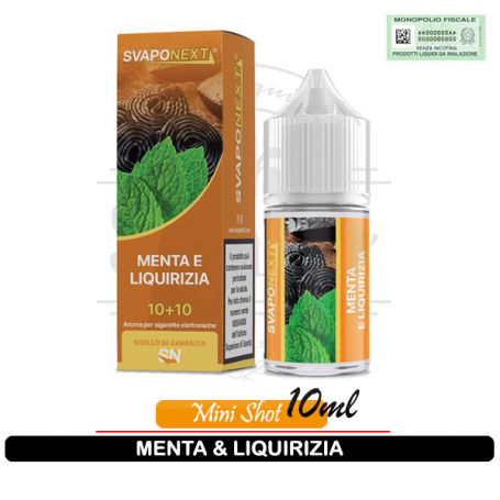 Menta e Liquirizia Aroma Cremoso Mini Shot 10ml Svaponext