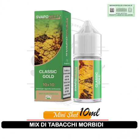 Classic Gold Aroma Tabaccoso Mini Shot 10ml Svaponext