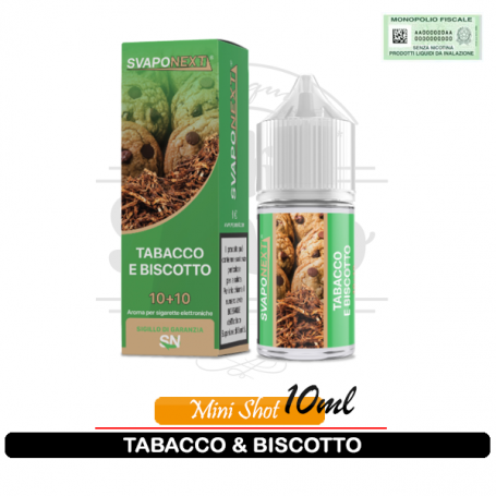 Tabacco e Biscotto Aroma Tabaccoso Mini Shot 10ml Svaponext