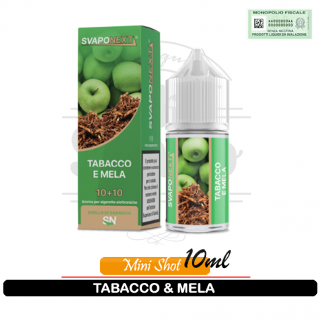 Tabacco e Mela Aroma Tabaccoso Mini Shot 10ml Svaponext