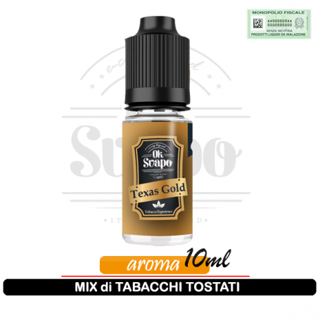 Texas Gold Aroma Concentrato 10ml mix tabacchi tostati ok svapo