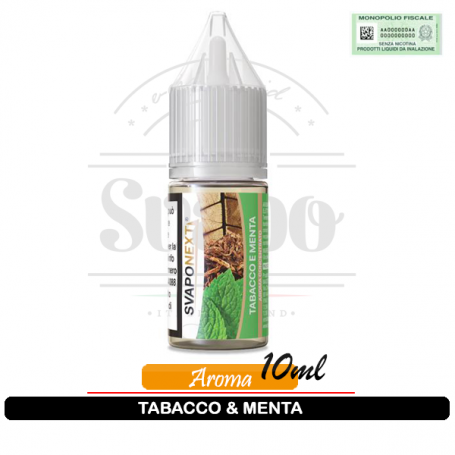 Tabacco e Menta Aroma Concentrato 10ml Svaponext