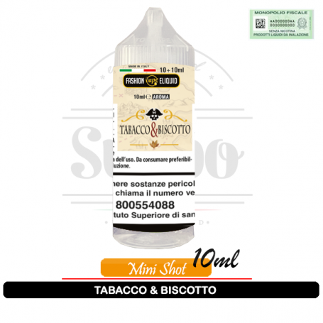 Tabacco e Biscotto Aroma Mini 10ml Fashion Vape