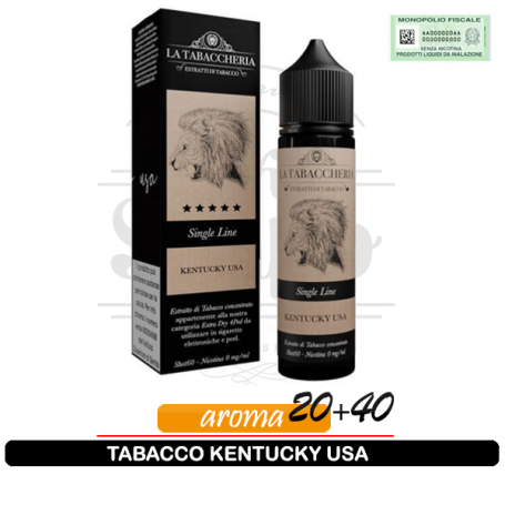 Kentucky Usa Aroma 20ml Linea Extra Dry Single Line La Tabaccheria