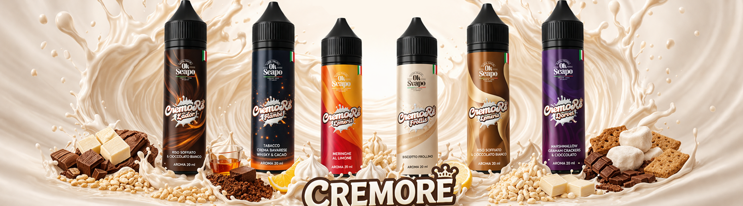 Liquidi Aromi 20ml Sigaretta elettronica Linea Cremorè Oksvapo